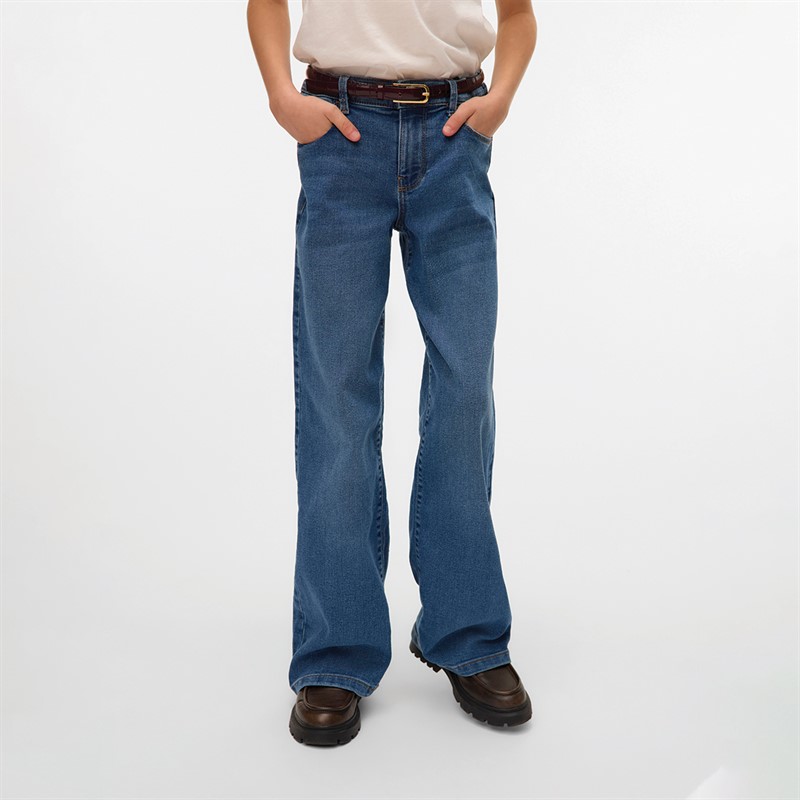 Vero Moda Jean Large Fille Emilie Mr Denim Bleu Moyen