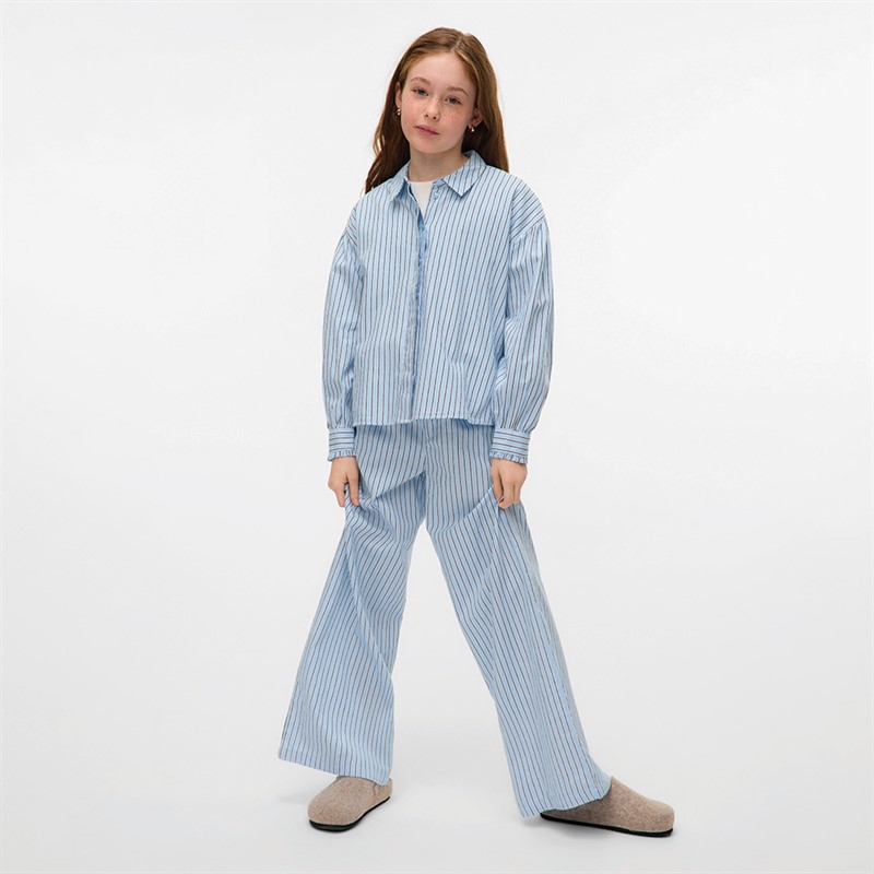 Vero Moda Piger Pinnys Wide Bukser Luftig Blå Ny Pinny