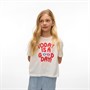 Vero Moda Piger Feel Cropped Boxy T-Shirt Bonbon Do What M-Snow White Toda