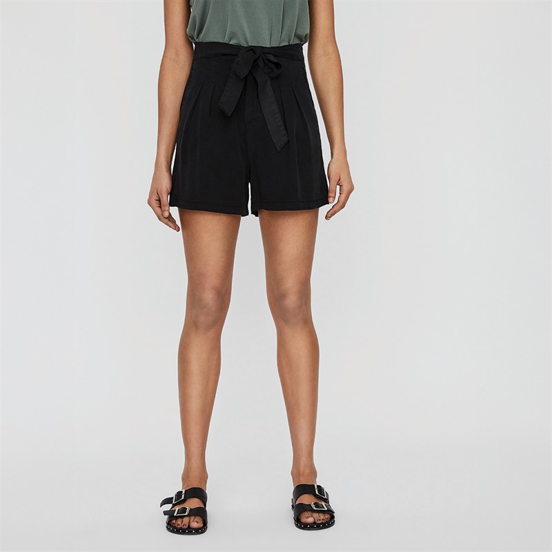 Vero Moda Womens Mia High Rise Loose Summer Shorts Black