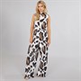 Vero Moda Womens Kendal High Neck Jumpsuit Birch Leo AOP
