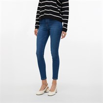 Vero Moda Womens Sof High Rise Skinny Jeans Medium Blue Denim