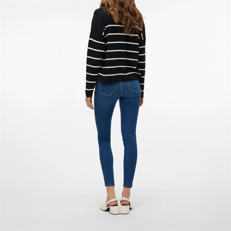 Vero Moda Womens Sof High Rise Skinny Jeans Medium Blue Denim