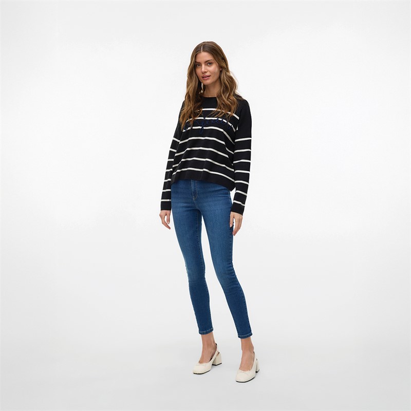 Vero Moda Womens Sof High Rise Skinny Jeans Medium Blue Denim
