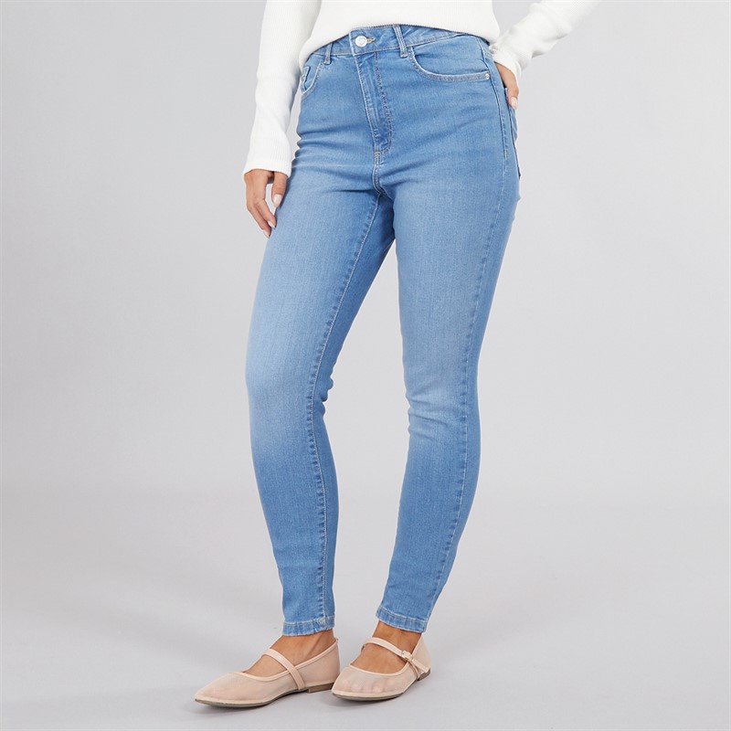 Vero Moda Womens Sof High Rise Skinny Jeans Light Blue Denim - Size 29/32