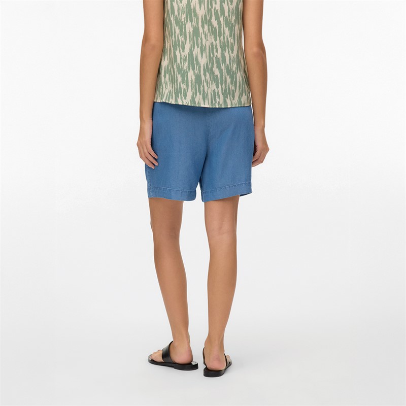 Vero Moda Womens Fleur Bermuda Shorts Medium Blue Denim