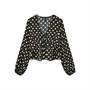 Vero Moda Dame Savana Lang Ærme V-Hals Top Sort
