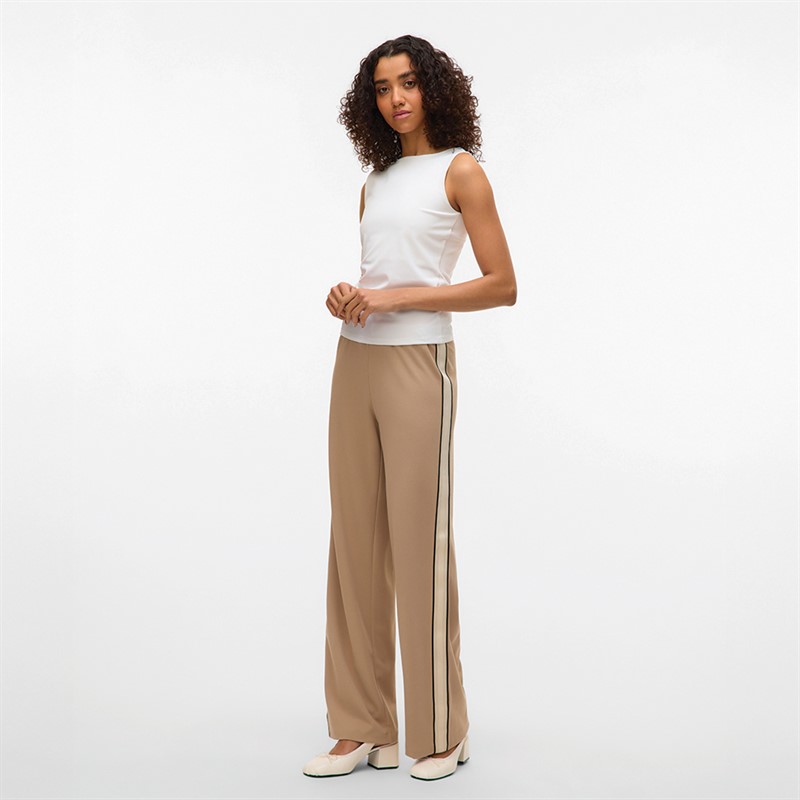 Vero Moda Dame Berlin Bred Panel Bukser Sølv Mink Panel