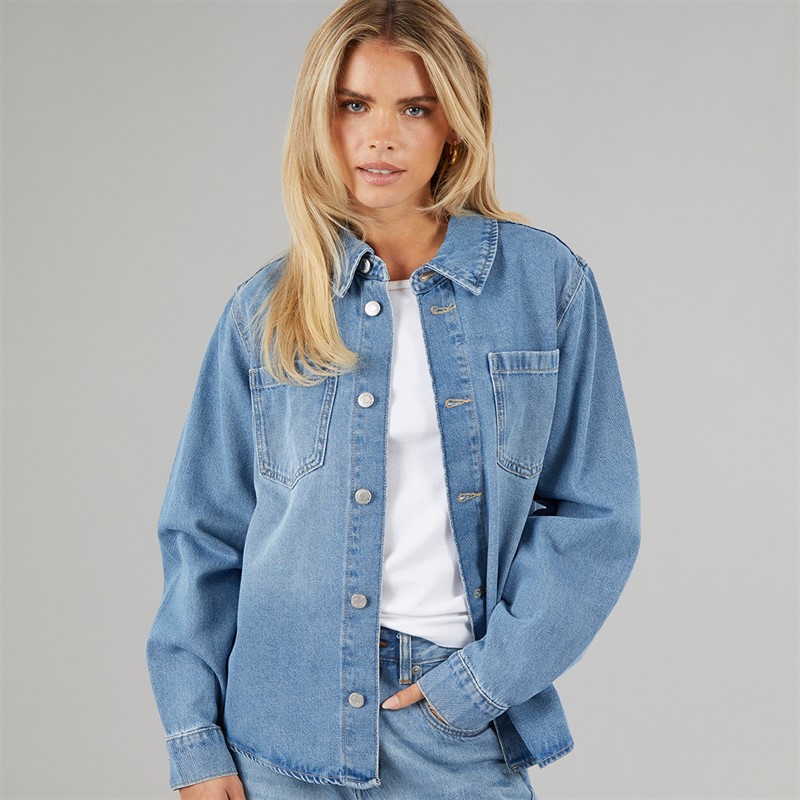 Vero Moda Womens Frida Denim Shirt Light Blue Denim