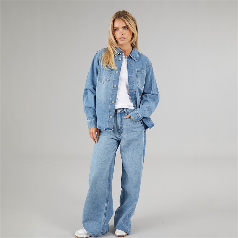 Vero Moda Womens Frida Denim Shirt Light Blue Denim