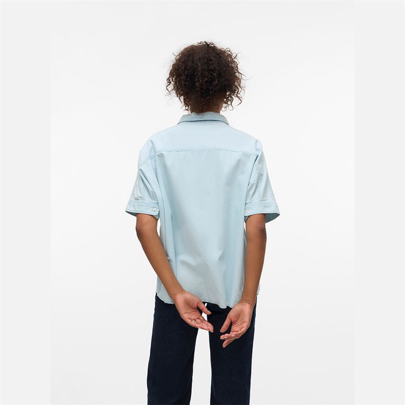 Vero Moda Damen Emberley Jeanshemd Hellblau Jeans