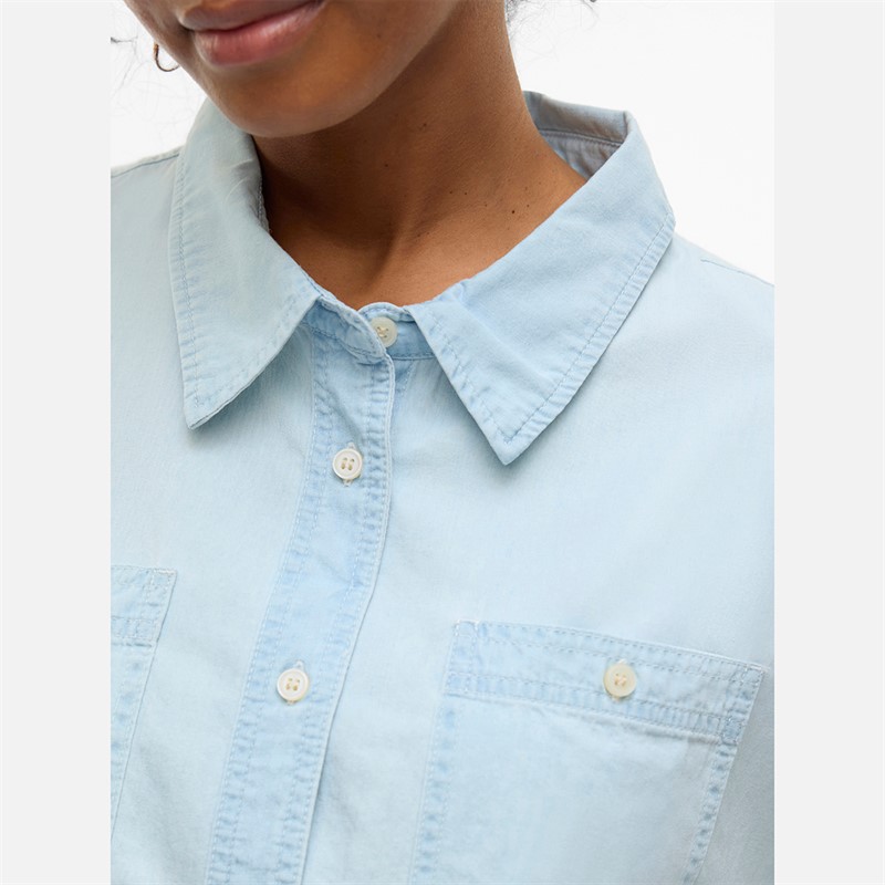 Vero Moda Damen Emberley Jeanshemd Hellblau Jeans