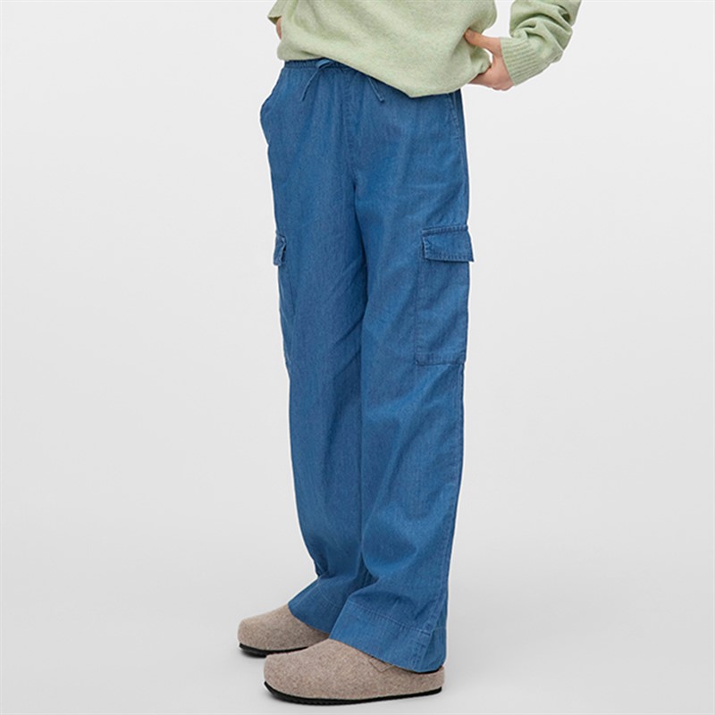 Vero Moda Mädchen Demi Cargohosen Medium Blue Denim