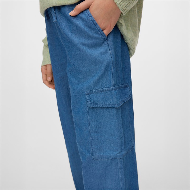 Vero Moda Mädchen Demi Cargohosen Medium Blue Denim