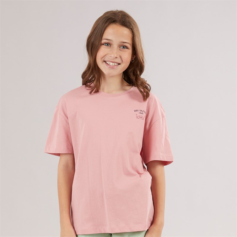 Vero Moda T-shirt Molly rose Élégance Breakfast Club Syrah Fille C-12 Rose Elegance Breakfast Club Syrah