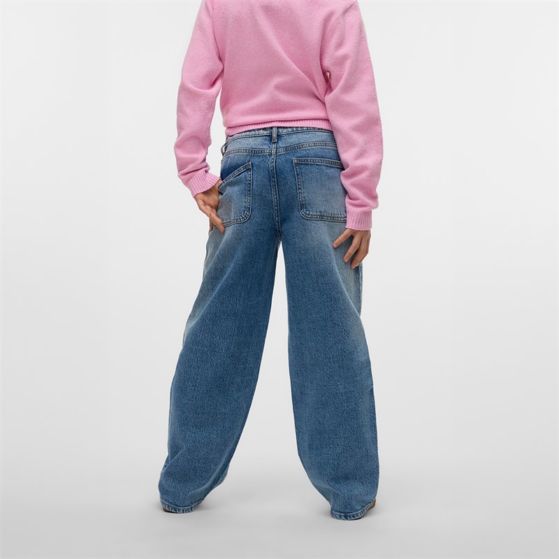 Vero Moda Piger Brook Løse Jeans Medium Blue Denim