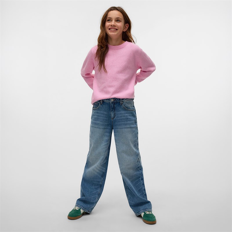 Vero Moda Piger Brook Løse Jeans Medium Blue Denim