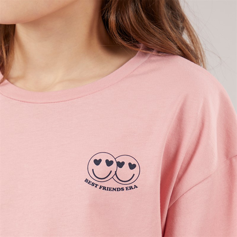 Vero Moda Mädchen Kelly T Shirt Rose Eleganz/Beste Freundin Ära Rose Elegance Best Friend Era