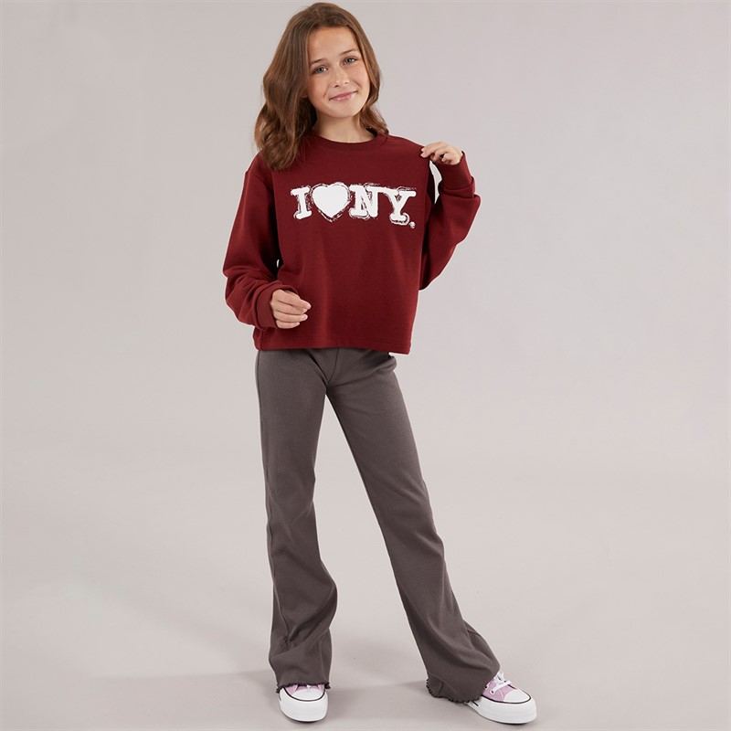 Vero Moda Mädchen New York Sweatshirt C-12 Syrah/New York/Niagara Falls C-12 Syrah_New York & Niagara Falls