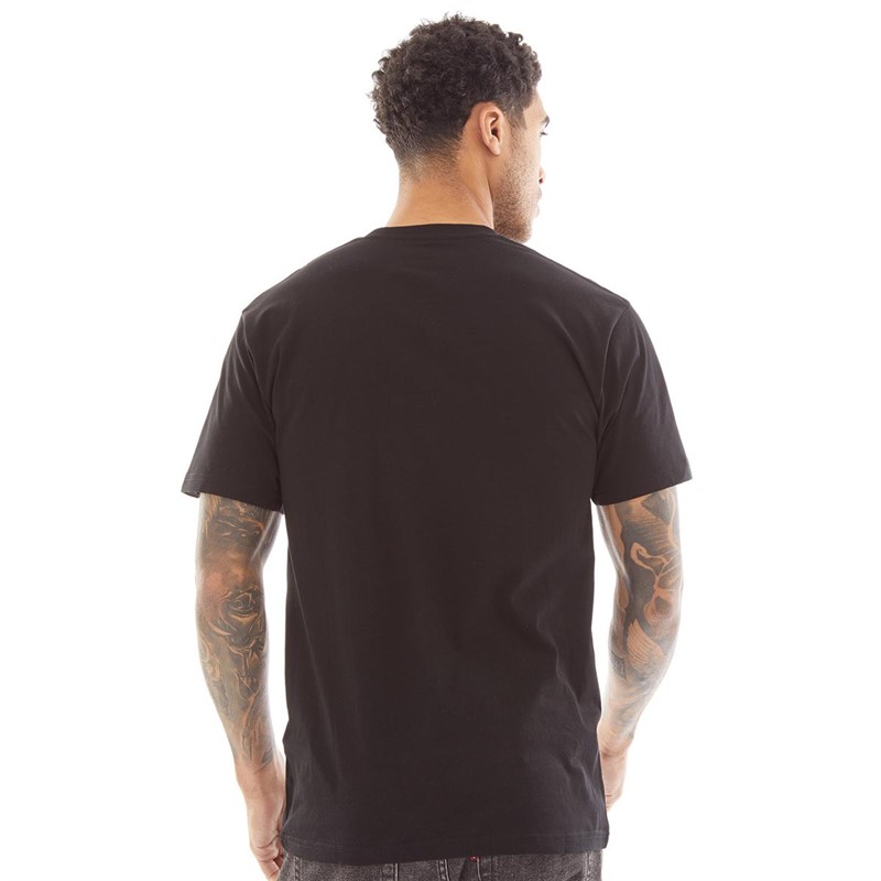 Vans Mens Left Chest Logo Plus T-Shirt Black/White