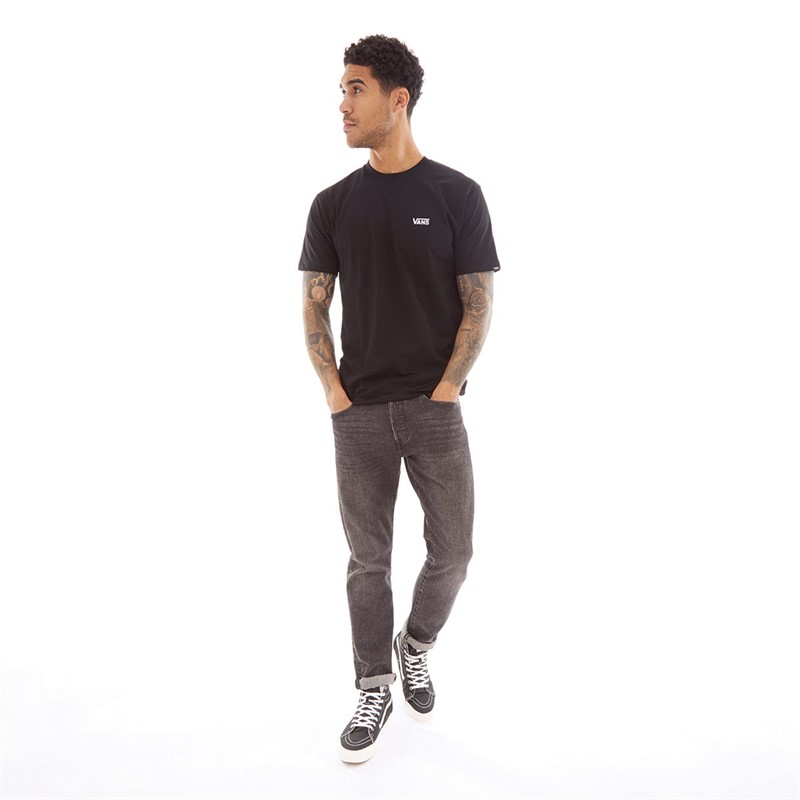 Vans Mens Left Chest Logo Plus T-Shirt Black/White