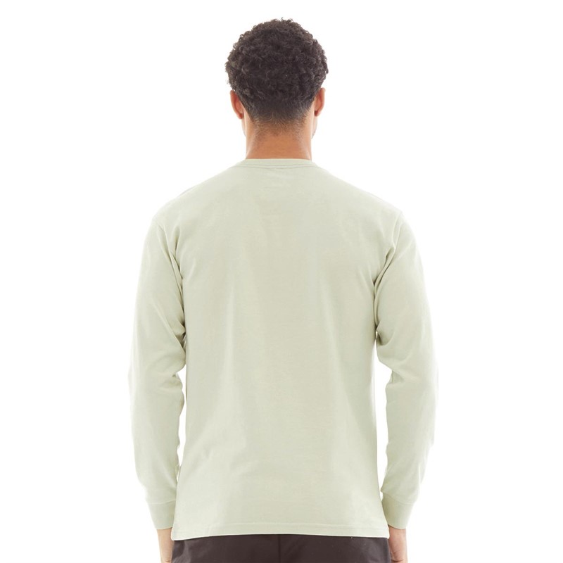 Vans Mens Woven Patch Pocket Long Sleeve T-Shirt Desert Sage