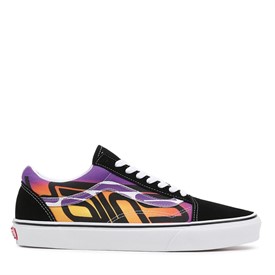 Vans best sale flame purple