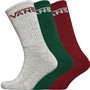 Vans Mens Classic Three Pack Crew Socks Eden