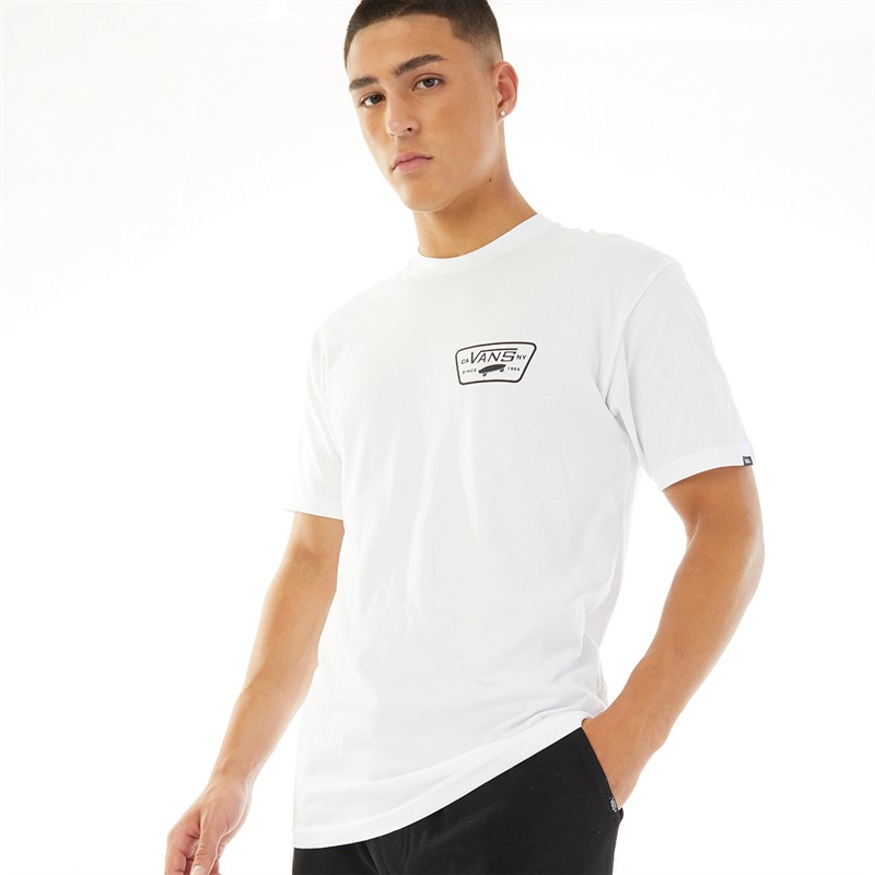 Vans Mens Full Patch Back T-Shirt White/Black