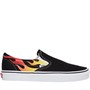 Vans Classic Slip-On Flame Trainers (Flame)Black/Black/True White