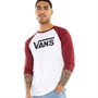 Vans Mens Classic Raglan T-Shirt White/Black/Syrah