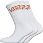 Vans Womens Classic Three Pack Crew Socks White/Sun Baked