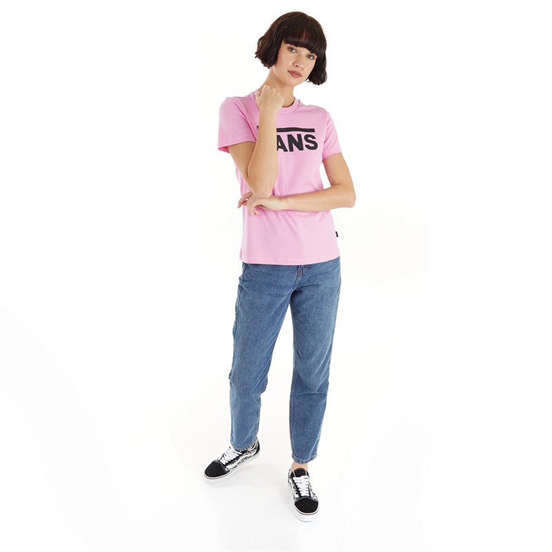 Vans Womens Flying V Crew T-Shirt Cyclamen