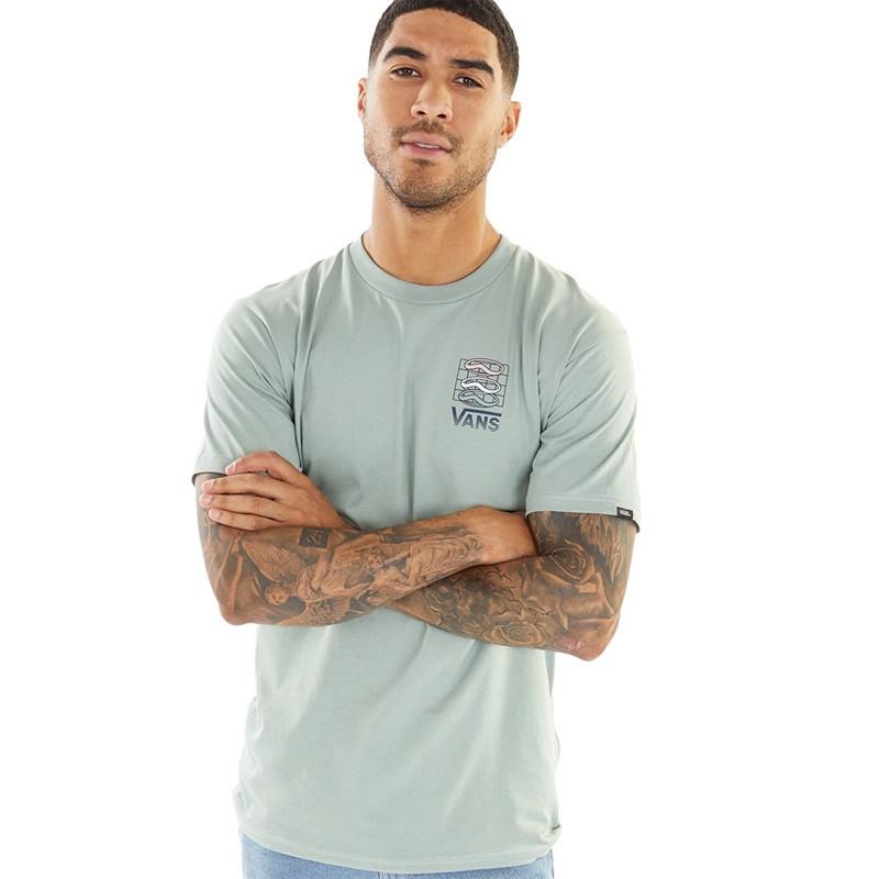 Vans Mens Micro Trails T-Shirt Chinois Green