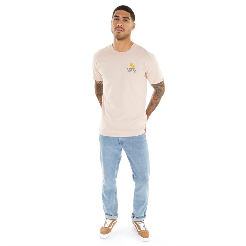 Vans Mens Sunset Dual Palm Vintage T-Shirt Rose Smoke