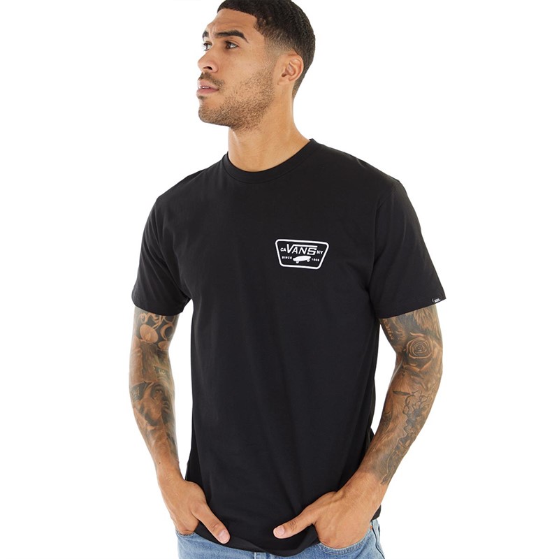 Vans Mens Full Patch Back T-Shirt Black/White