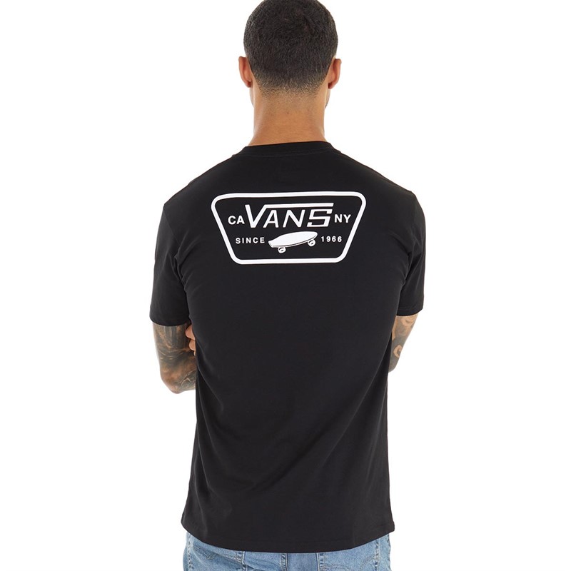 Vans Mens Full Patch Back T-Shirt Black/White