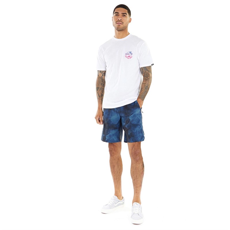 Vans Mens Classic Mini Dual Palm T-Shirt White/Pink Glo