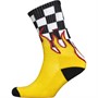 Vans Kids Flame Checkin Crew Socks Black/White