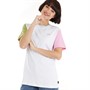 Vans Womens Left Chest Colorblock T-Shirt White/Cyclamen