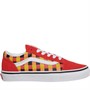 Vans Kinder Old Skool Checkerboard Glow Sneaker Rot