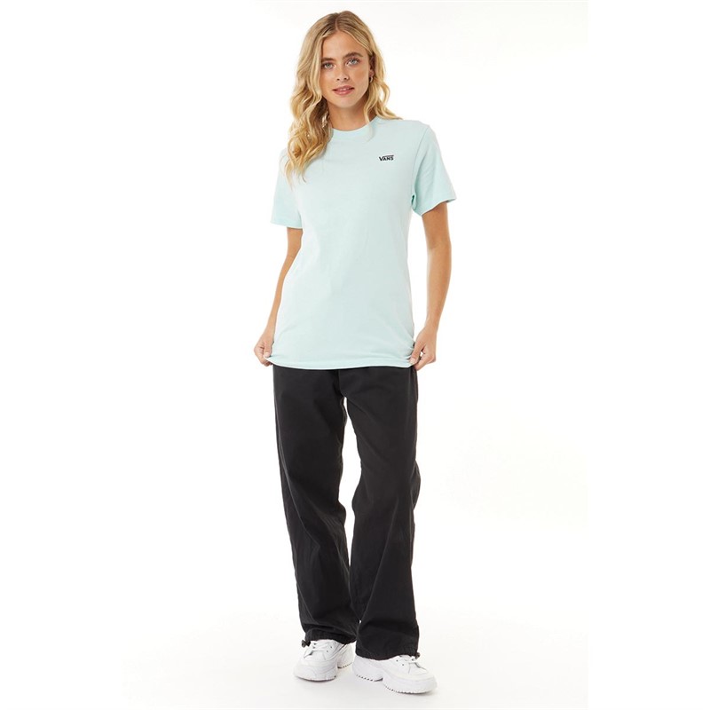 Vans Womens Left Chest Logo T-Shirt Blue Glow