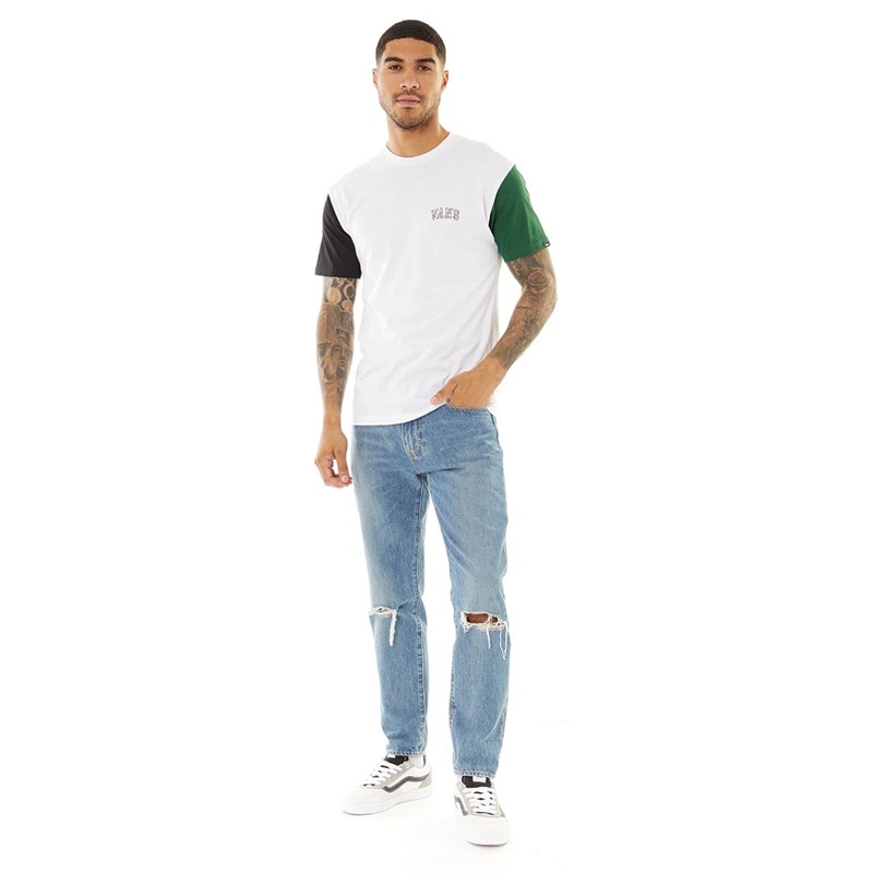 Vans Mens Colorblock Varsity T-Shirt White