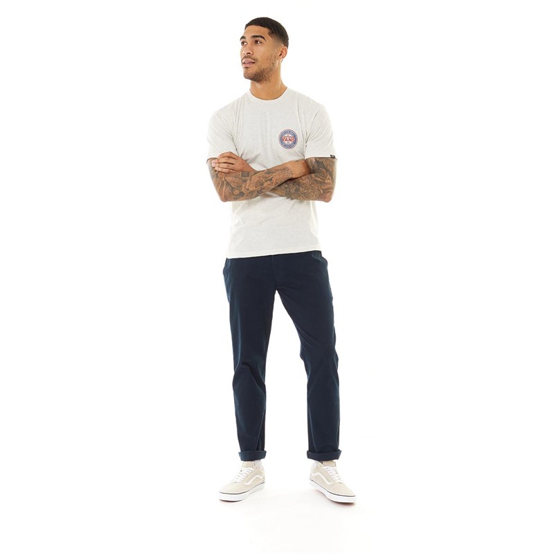 Vans Mens Original Checkerboard Classic T-Shirt Oatmeal Heather