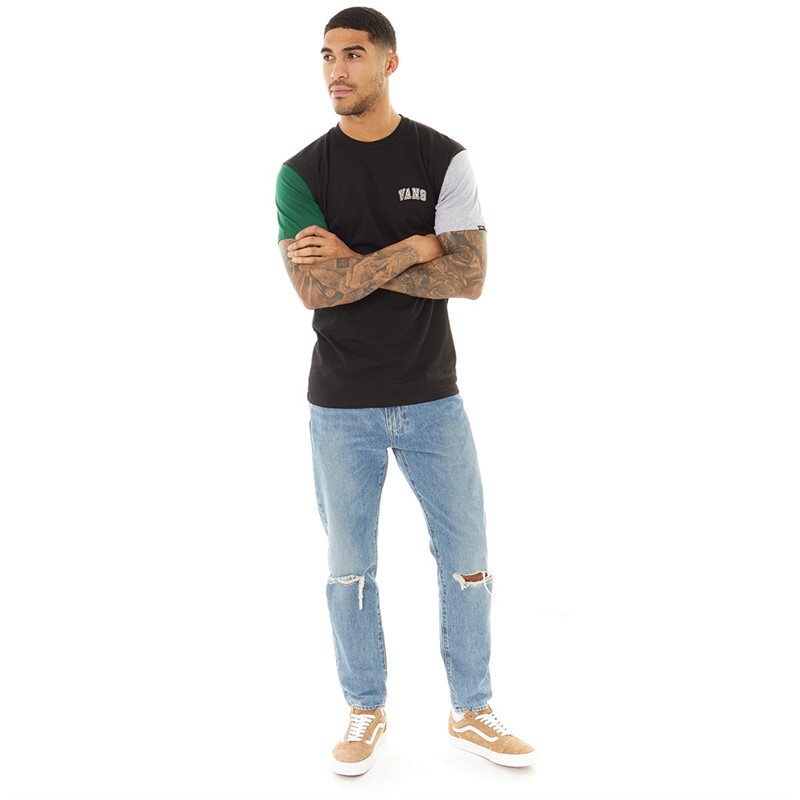 Vans Mens Colorblock Varsity T-Shirt Black