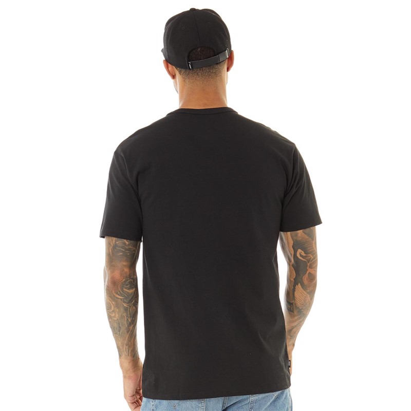 Vans Mens Off The Wall Graphic T-Shirt Black/Athletic Heather