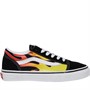 Vans Boys Old Skool Flame Trainers Black/True White