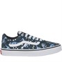 Vans Boys Ward Dino Skeleton Trainers Dark Grey/White