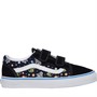 Vans Boys Old Skool Velcro Trainers Black/Blue