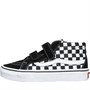 Vans Boys Sk8-Mid Reissue Velcro Trainers Black/True White